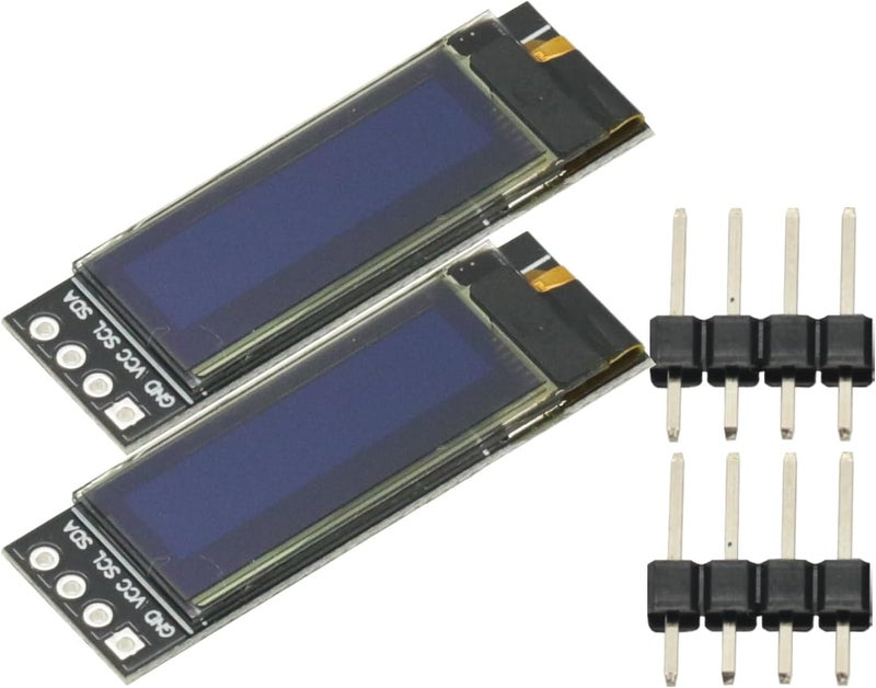 GODIYMODULES 2Pcs 0.91 Inch OLED Screen 128x32 IIC I2C Screen White LCD OLED Display DIY SSD1306 OLED Display Module DC 3.3V 5V for Arduino Display PIC AVR STM32 - Image 1